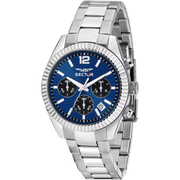 Sector 240 R3273640030 - cassa e bracciale acciaio - quadrante blu con cronografo e datario